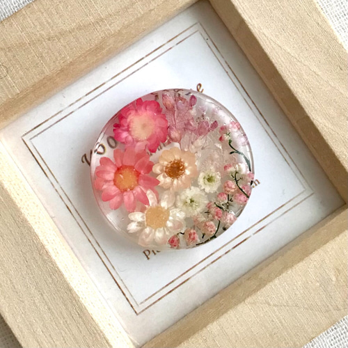 ドライフラワー沢山✴︎ピンクのお花の髪飾り ポニーフック ヘアゴム 