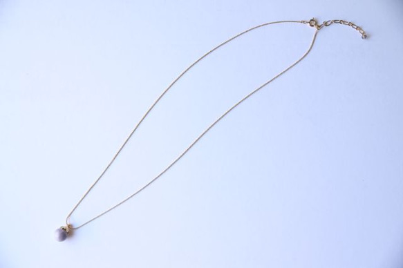 gumi　ネックレス　魅惑のパープルグレー 2枚目の画像