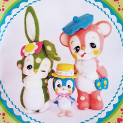 童話♡復古手提包(L)～復古動物(粉色)～ 第3張的照片