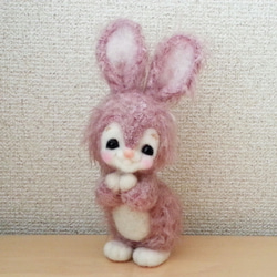 メルヘン♡レトロなウサギさん(ピンク紫) 2枚目の画像