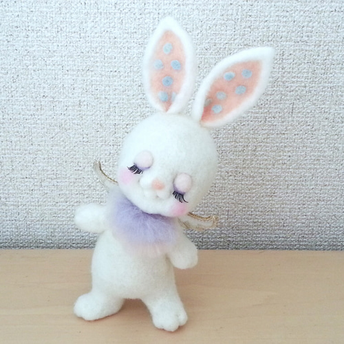 メルヘン♡レトロな天使ウサギさん 羊毛フェルト ❁昌世❁ 通販 