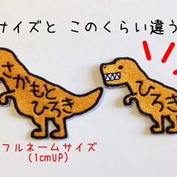 【トリケラトプス】お名前恐竜ワッペン 3枚目の画像