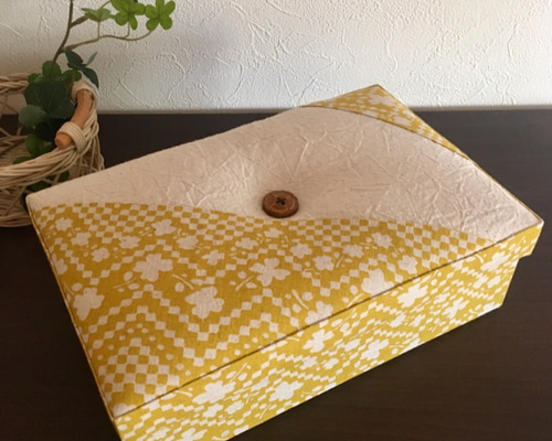 大きめのカルトナージュボックス CAHIER刺繍教室 教材キット 「大きなカルトナージュボックス