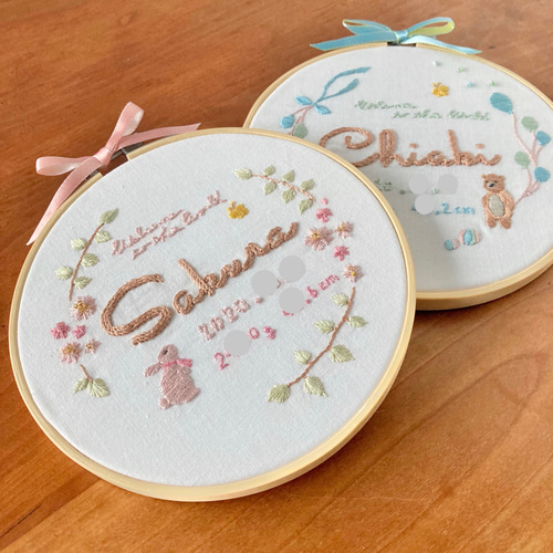 ≪セミオーダーで叶える ちょっぴり贅沢な手刺繍バースボード