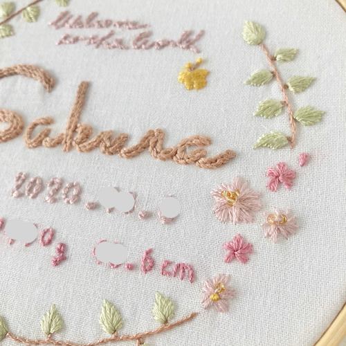 ≪セミオーダーで叶える ちょっぴり贅沢な手刺繍バースボード
