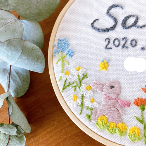 【オーダー】バースデーボード ≪セミオーダーで叶える ちょっぴり贅沢な手刺繍バースボード