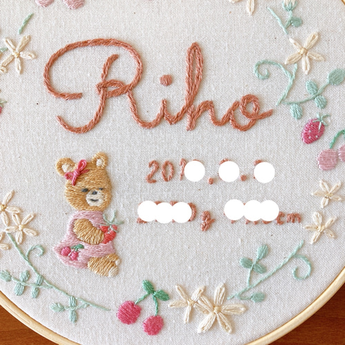 ≪セミオーダーで叶える ちょっぴり贅沢な手刺繍バースボード