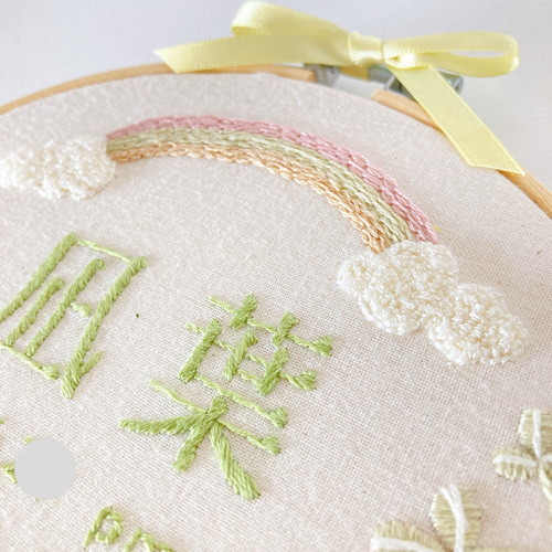 ≪セミオーダーで叶える ちょっぴり贅沢な手刺繍バースボード≫猫