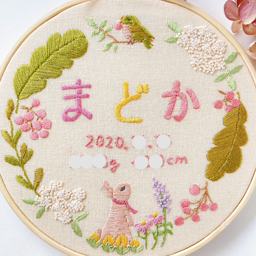 ≪セミオーダーで叶える ちょっぴり贅沢な手刺繍バースボード