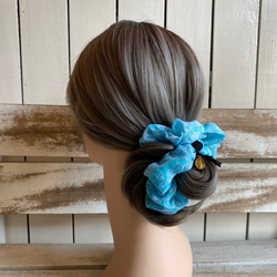 ♻︎AQ ETHICAL UPCYCLE HAIR ACCESSORIES ‖COTTON SCRUNCHIE シュシュ 3枚目の画像