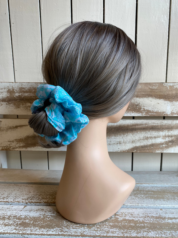 ♻︎AQ ETHICAL UPCYCLE HAIR ACCESSORIES ‖COTTON SCRUNCHIE シュシュ 5枚目の画像