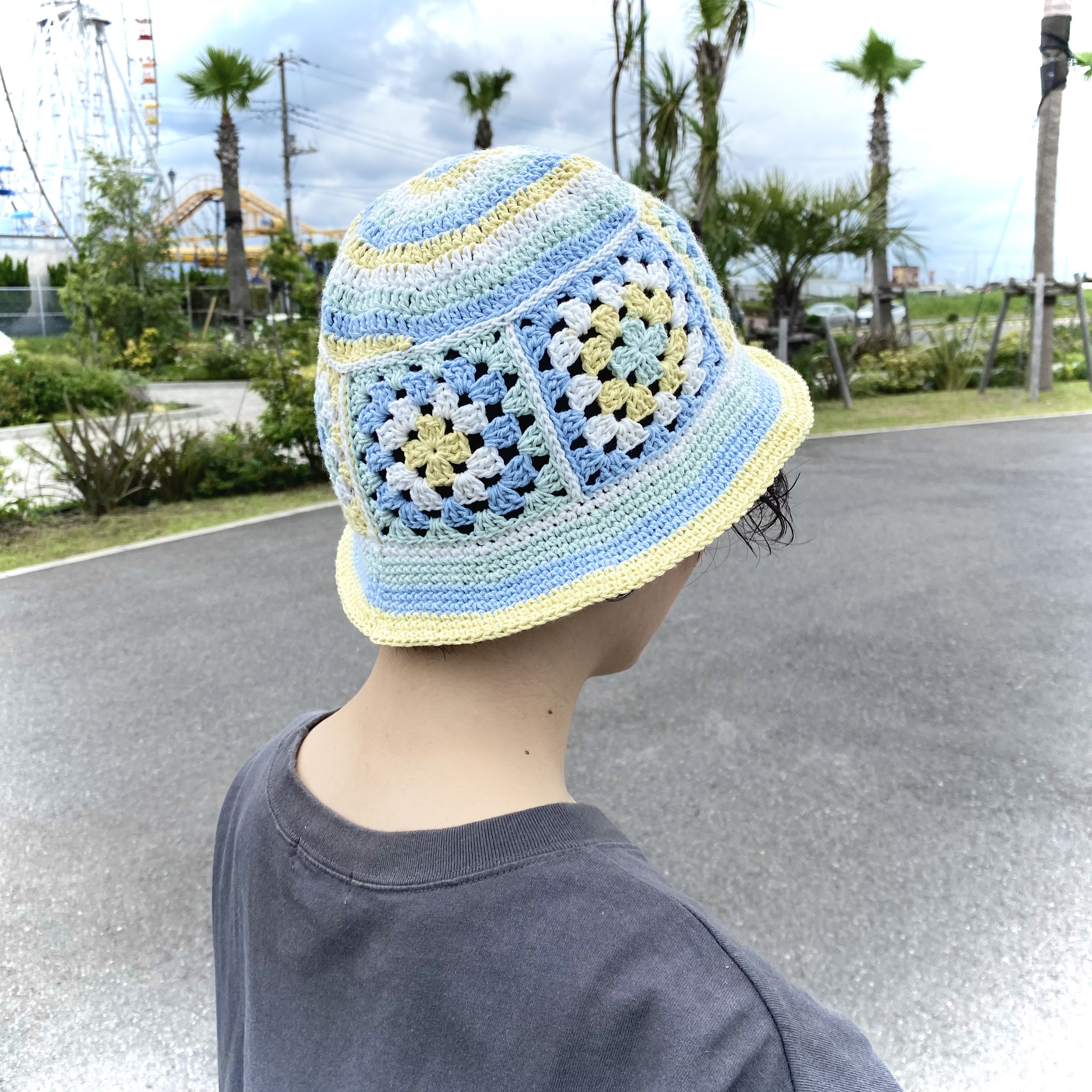 ストレッチドビー GANNI ガニー クロシェ 鍵あみ ハット | dizmekaro.com