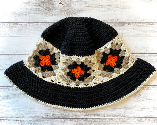 ハンドメイド グラニースクエア 3121042 クロシェ バケット