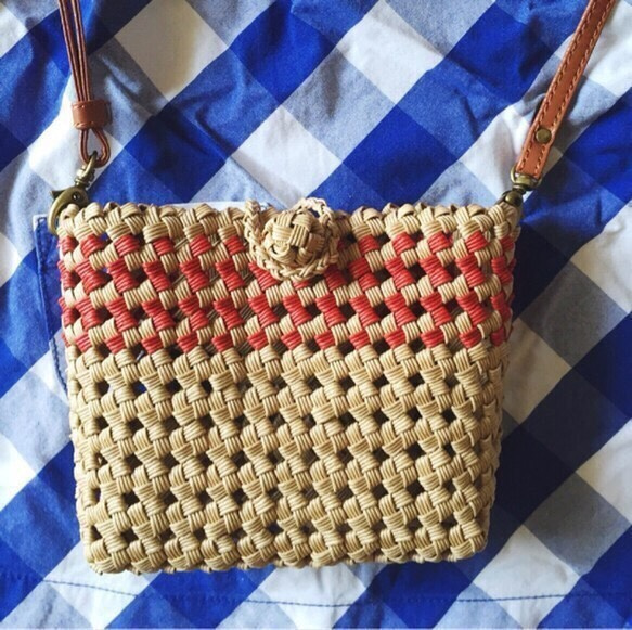 送料無料】クラフトバンド(エコクラフト)のミニポシェット