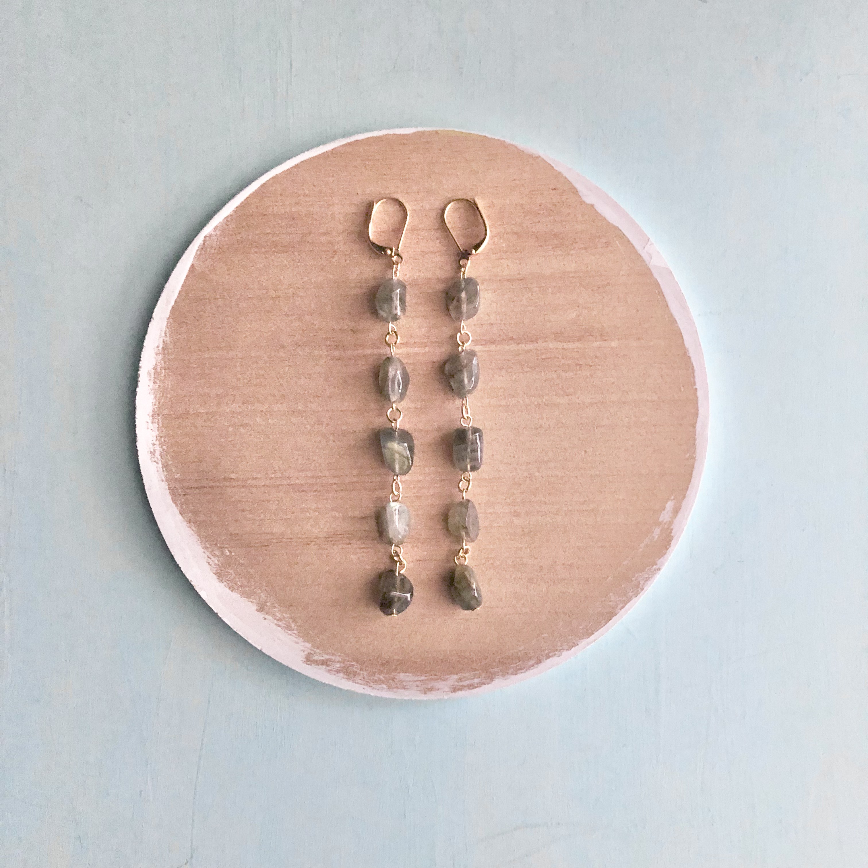 gorori 耳飾り(ラブラドライト)