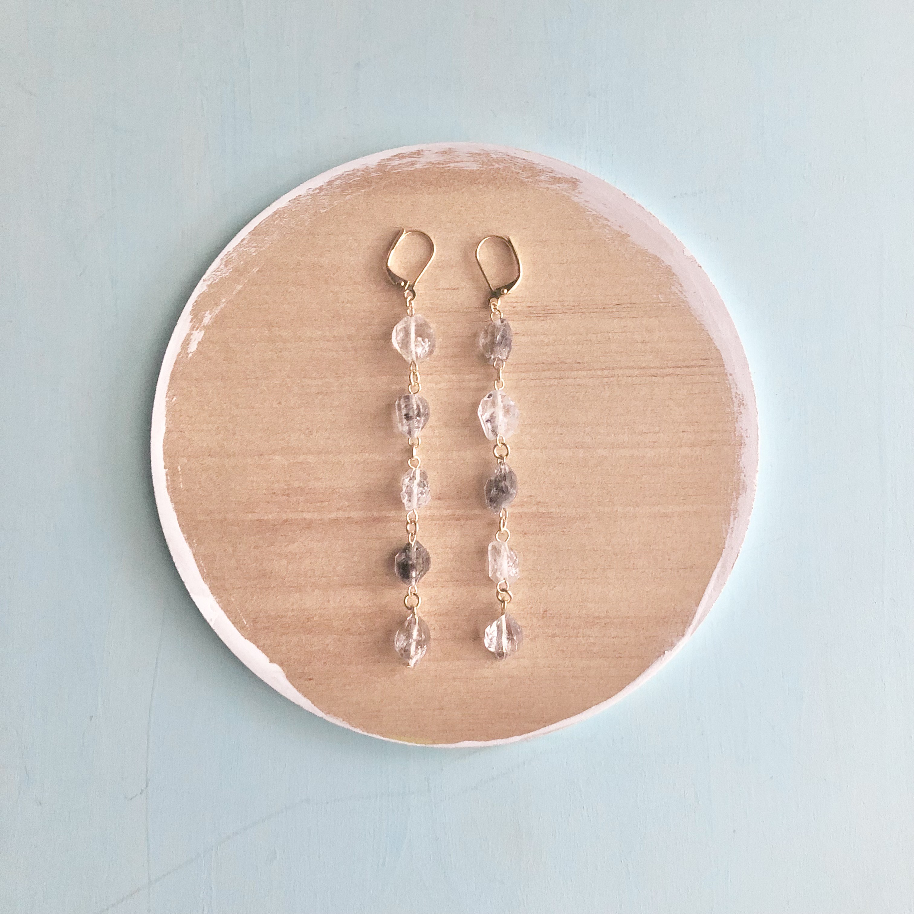 gorori 耳飾り(ハーキマーダイヤモンド)