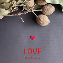 ハート「LOVE」（レッド）/ 3枚セット/刺繍アイロンワッペン 4枚目の画像