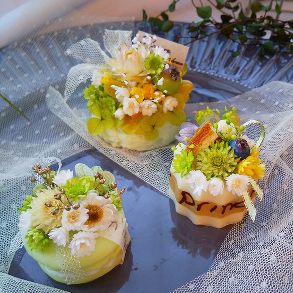 ✿受注生産✿アロマキャンドル✿ミントグリーンなスウィーツ＊3点  