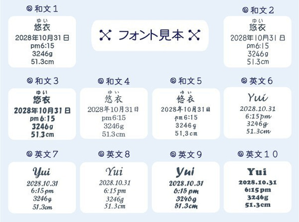 ５個セット 手形足形入り １２星座フォトフレーム 手形足形採取キット付き　★送料無料 6枚目の画像