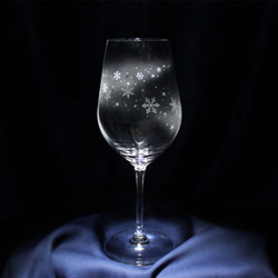【ダイヤモンドダスト / ワイングラス】結晶モチーフのワイングラス　★名入れ加工対応品（有料） 4枚目の画像