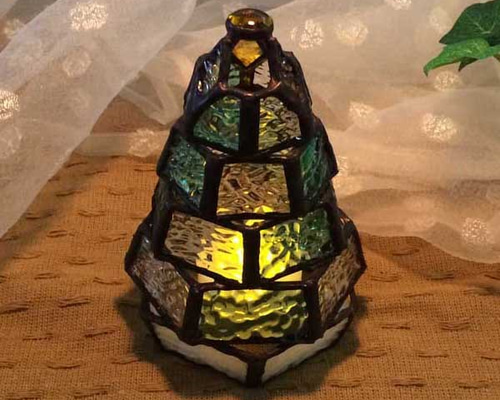 ステンドグラス　クリスマスひいらぎランプ ステンドグラス オーナメント ひいらぎ | 静岡県静岡市