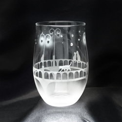 【路燈照耀下的橋】貓咪玻璃杯（vol.2）★客製化刻字加工ＯＫ (需付費） 第3張的照片