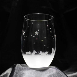 【櫻花飛舞的季節】貓咪玻璃杯（vol.5）★可加價客製化刻字OK 第3張的照片