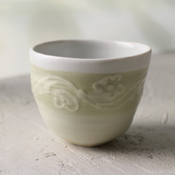 ガラス作家　佐伯泰典作　紫陽花　ぐい呑　パートドヴェール 紫陽花ぐい呑 ガラス作家 佐伯泰典作 パートドヴェール | iichi