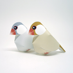 シルバーシナモン文鳥さん　ポーチ2点　バッグ2点 シルバーシナモン文鳥さん ポーチ2点 バッグ2点