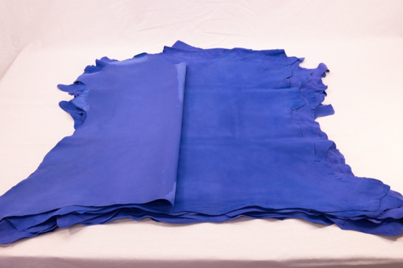 シープシルキースエード #9003 Rブルー - Sheep Silky Suede - 天然皮革 Leather 2枚目の画像
