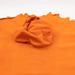 シープシルキースエード #9815 オレンジ - Sheep Silky Suede - 天然皮革 Leather 3枚目の画像