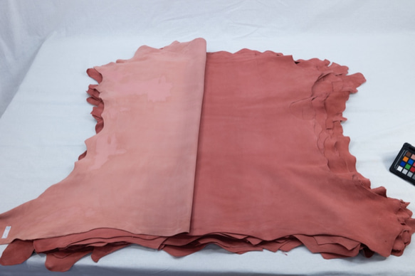 シープシルキースエード #9855 オールドピンク - Sheep Silky Suede - 天然皮革 Leather 2枚目の画像