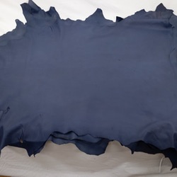 オイルディア インクブルー - Oiled Deer Ink Blue - 鹿革 天然皮革 Leather 1枚目の画像