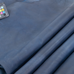 インディゴ・キップ ブルー Blue - Indigo Kip - 天然皮革 Leather 5枚目の画像