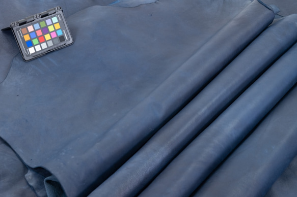 インディゴ・キップ ブルー Blue - Indigo Kip - 天然皮革 Leather 5枚目の画像