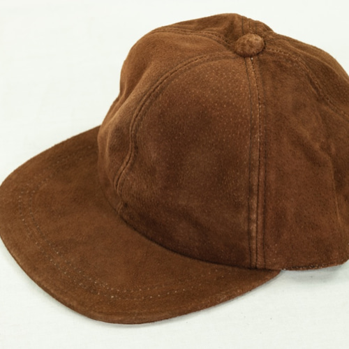 スエード レザーキャップ ブラウン Suede Leather Baseball Cap Brown 