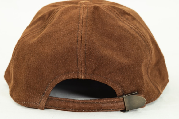 スエード レザーキャップ ブラウン 20個セット Suede Leather Baseball Cap Brown 4枚目の画像