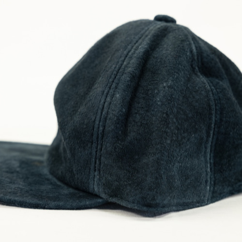 スエード レザーキャップ ネイビー Suede Leather Baseball Cap Navy