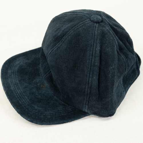 スエード レザーキャップ ネイビー Suede Leather Baseball Cap Navy