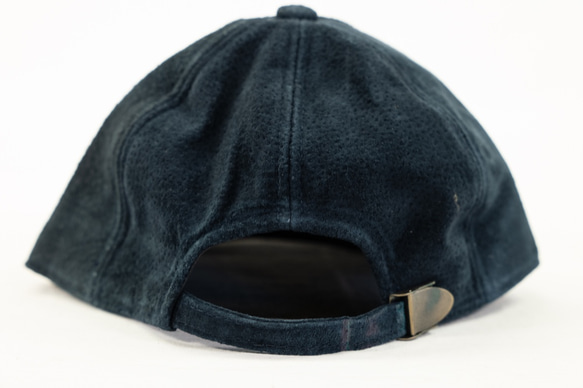 スエード レザーキャップ ネイビー 50個セット Suede Leather Baseball Cap Navy 4枚目の画像