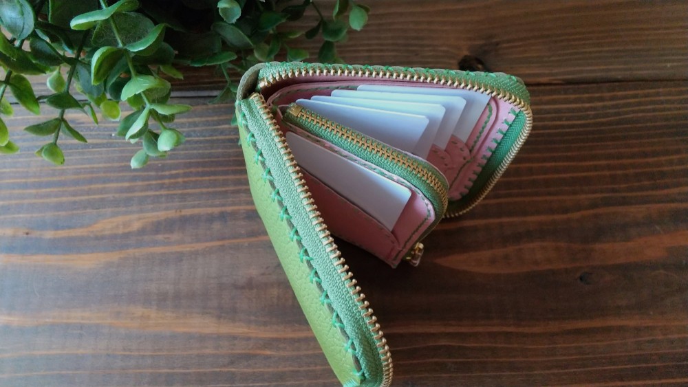 真四角のお財布　桜餅