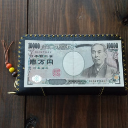小さなダブルファスナーの長財布（ターコイズミント） 9枚目の画像