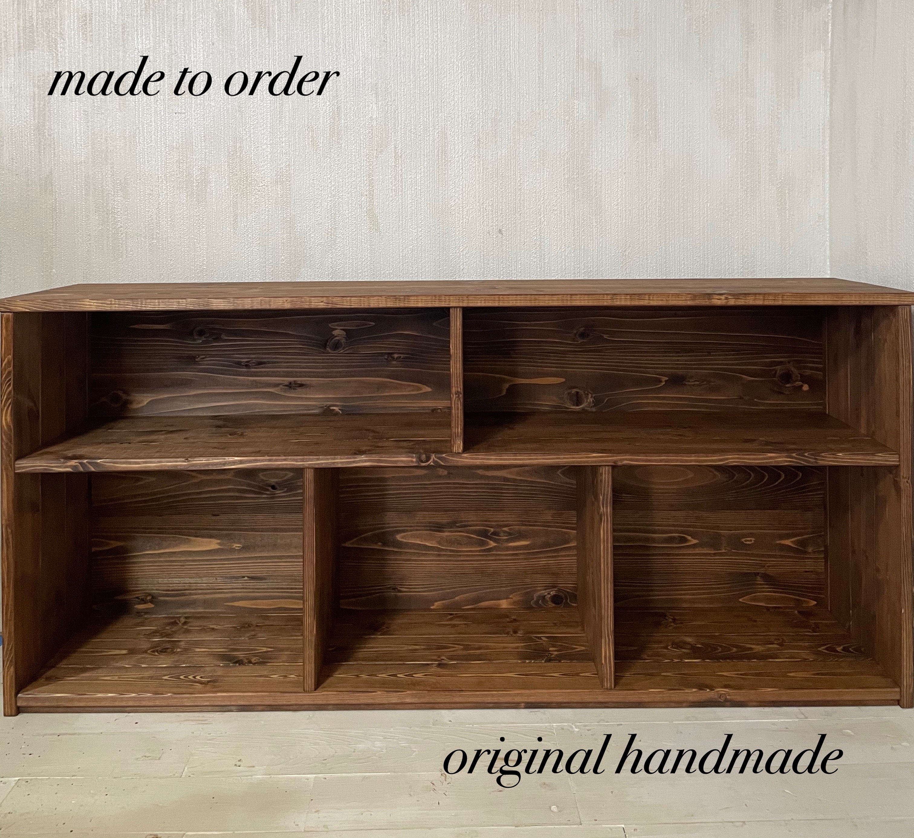 濃いブラウンのワイド5スペースボックス WS-G2 オーダー可