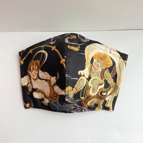 インナーマスク 風神雷神ー11 黒 ホレ 