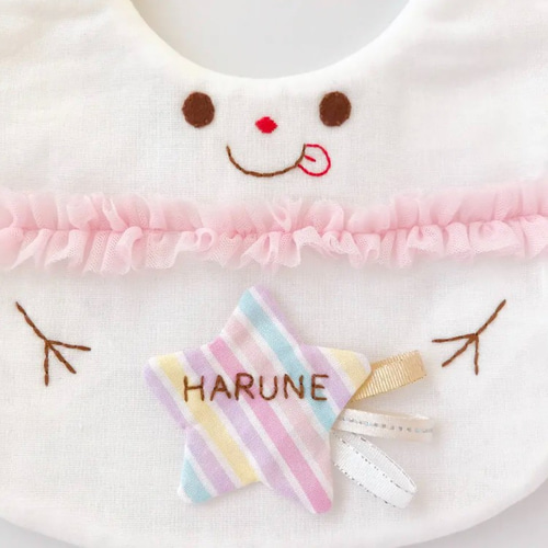 雪だるまスタイ☆流れ星☆女の子・男の子スタイ☆出産祝い・冬の