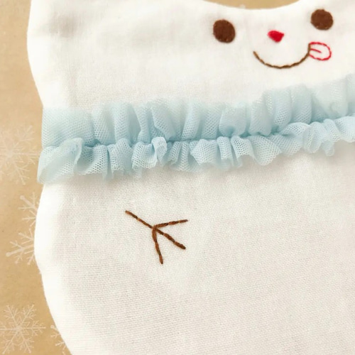 雪だるまスタイ☆流れ星☆女の子・男の子スタイ☆出産祝い・冬の