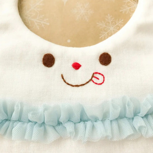 雪だるまスタイ☆流れ星☆女の子・男の子スタイ☆出産祝い・冬の