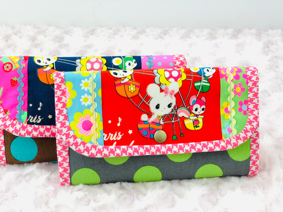 昭和レトロアニマル ハニーチューンの長財布 赤色長財布 長財布