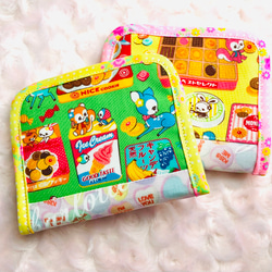 昭和レトロアニマルのミニ財布　懐かしのお菓子缶　グリーン 6枚目の画像
