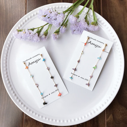 金属アレルギー対応】クリアのお花ピアス/イヤリング ピアス（スタッド